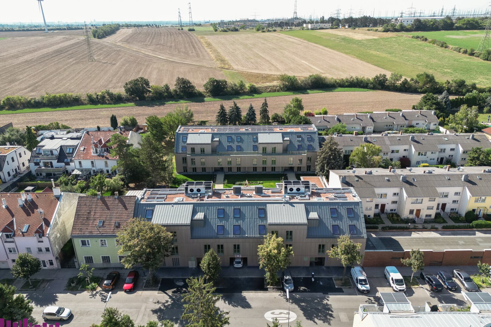 Luftbild der Wohnhausanlage