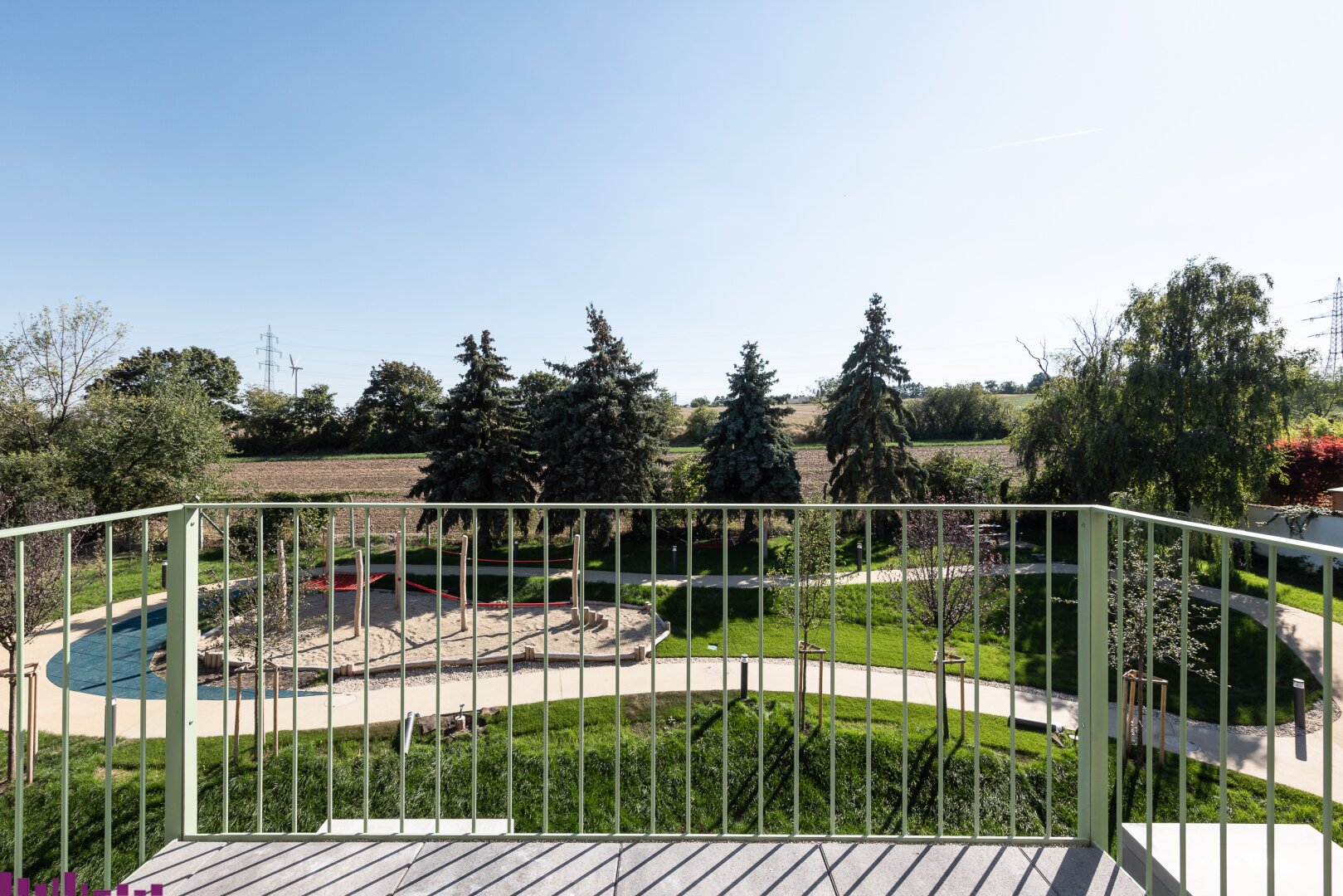 Blick vom Balkon