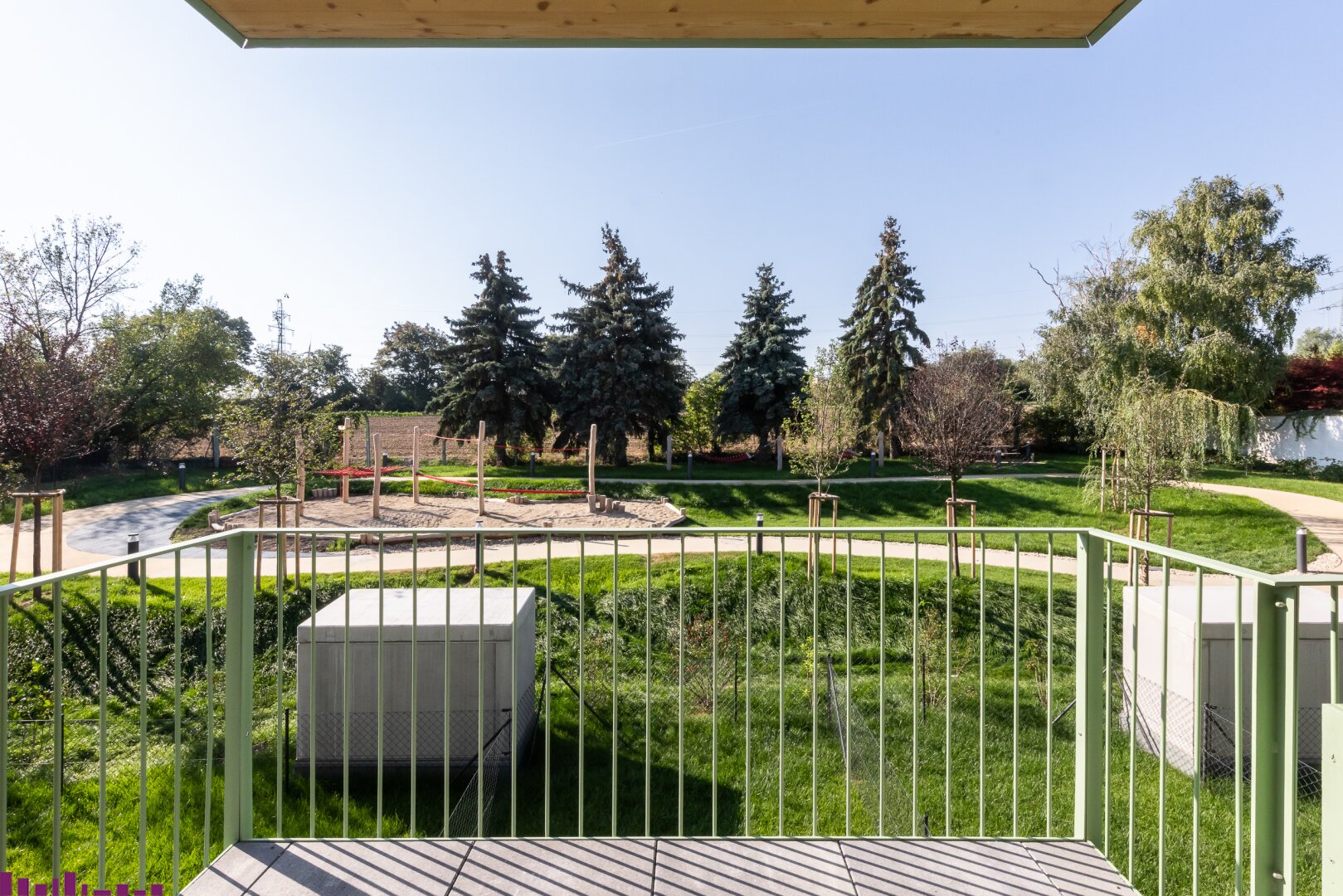 Blick vom Balkon