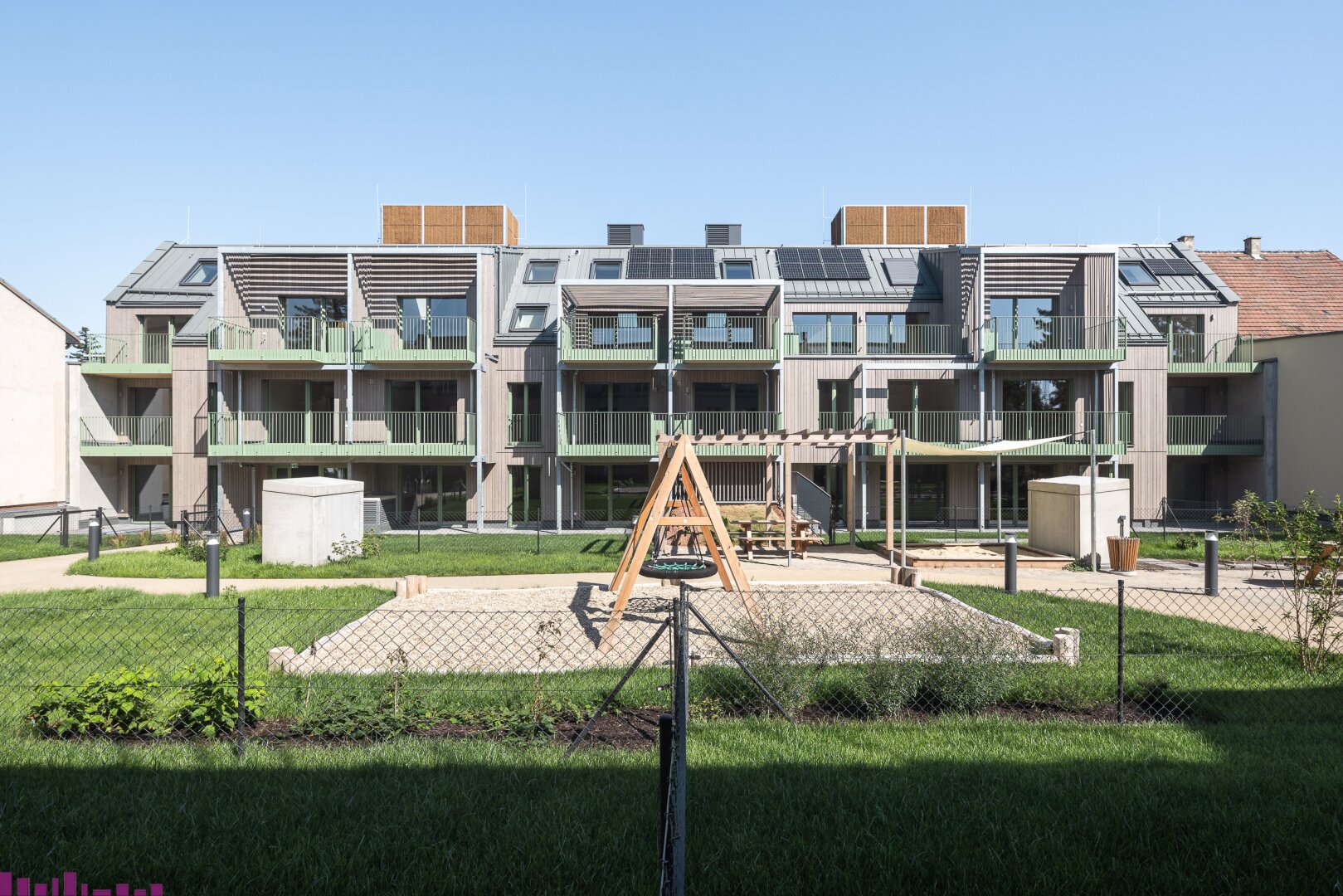 Blick in den Innenhof der Anlage